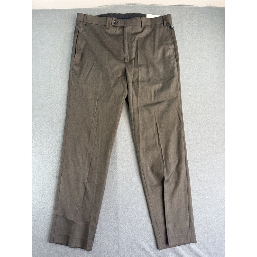 Lauren Ralph Lauren Pants Mens 36x32 Brown Straight Ultraflex Dress Stretch NWT